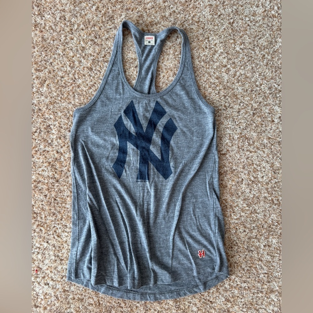 Homage x NY Yankees baseball grey blue tank